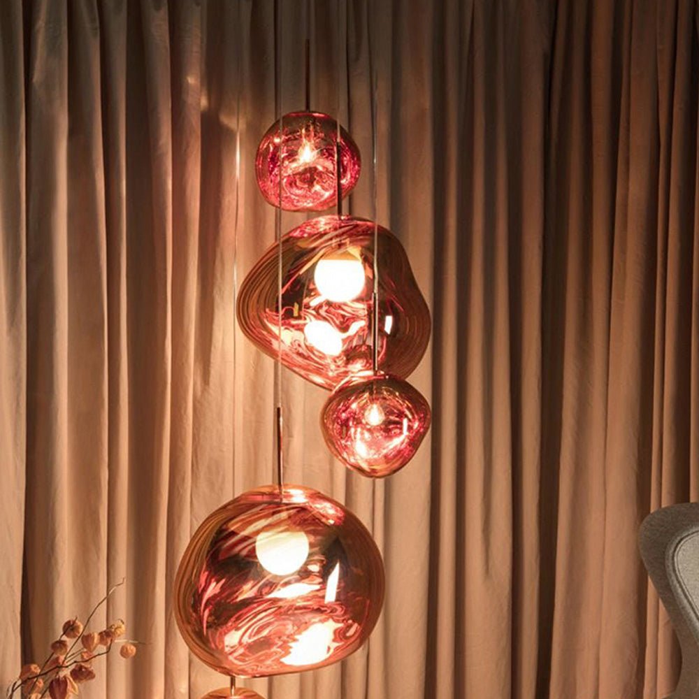 Lava Chandelier Villa Loft Duplex Stairwell Pendant Light - Gold1 Ball - DIA 14.9'' / 38cmBlushlighting