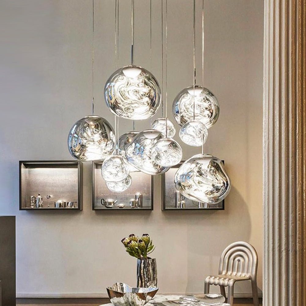 Lava Chandelier Villa Loft Duplex Stairwell Pendant Light - Gold1 Ball - DIA 7.87'' / 20cmBlushlighting