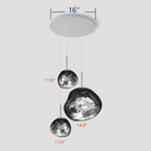 Lava Chandelier Villa Loft Duplex Stairwell Pendant Light - Blue3 BallsBlushlighting