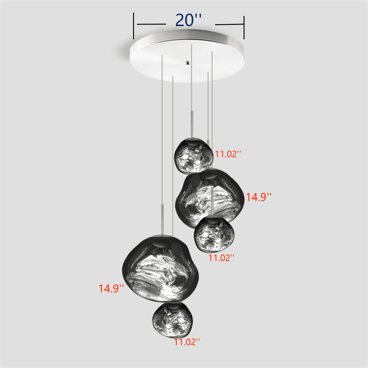 Lava Chandelier Villa Loft Duplex Stairwell Pendant Light - Blue5 Balls - Style ABlushlighting