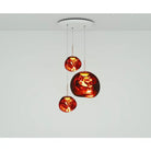 Lava Chandelier Villa Loft Duplex Stairwell Pendant Light - Silver3 BallsBlushlighting