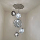 Lava Chandelier Villa Loft Duplex Stairwell Pendant Light - Rose Gold5 Balls - Style ABlushlighting