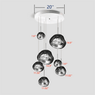 Lava Chandelier Villa Loft Duplex Stairwell Pendant Light - Gold6 BallsBlushlighting
