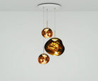 Lava Chandelier Villa Loft Duplex Stairwell Pendant Light - Gold3 BallsBlushlighting