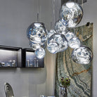 Lava Chandelier Villa Loft Duplex Stairwell Pendant Light - Rose Gold5 Balls - Style ABlushlighting