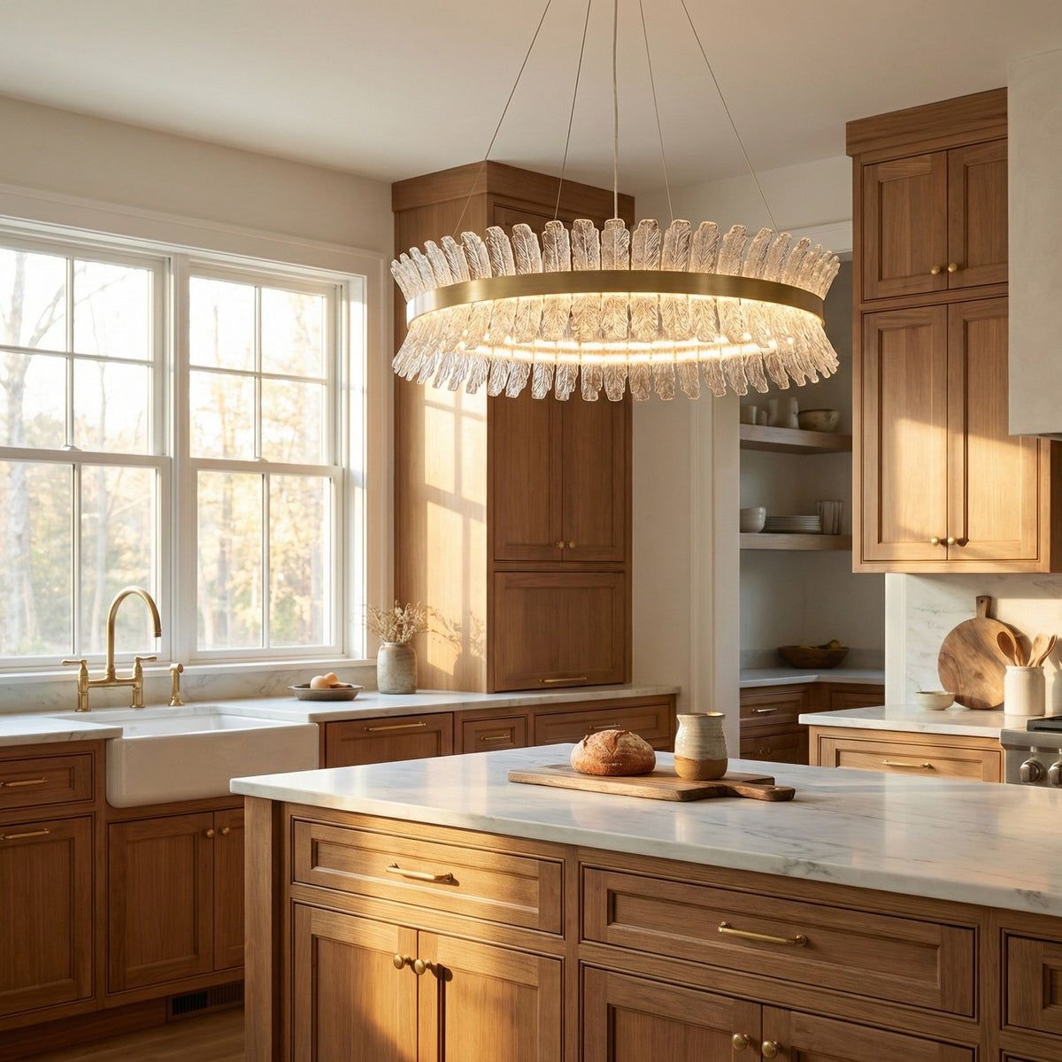 Lawson Contemporary Chandelier Dining Room 39" - Ø31.5" × H8.7" (Ø80 × H22 cm)Blushlighting