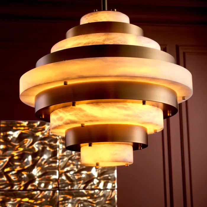 Lazzari Alabaster Chandelier 24" D - Dia24 x H21 inBlushlighting