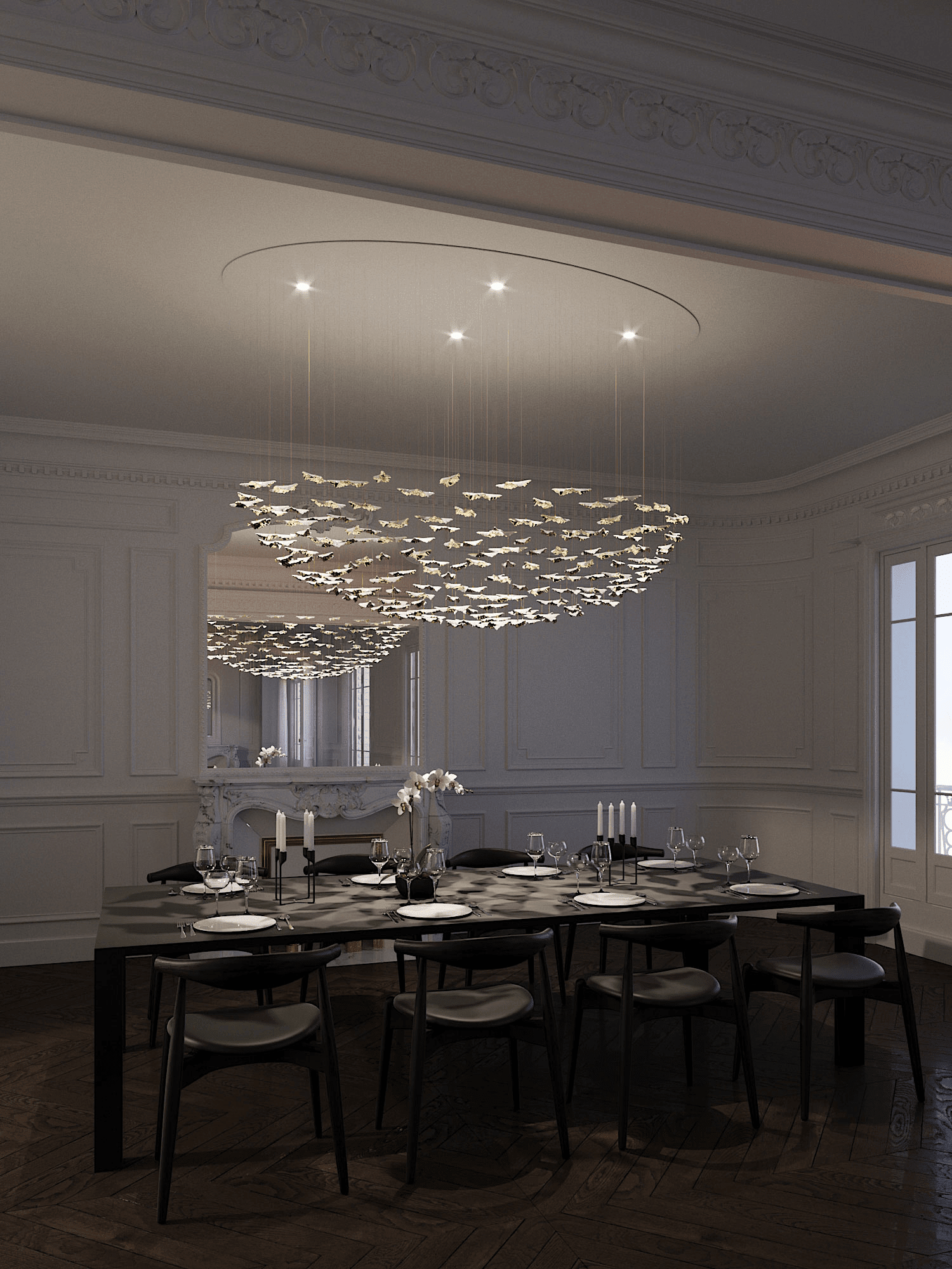 Leaf Twisted Sculptural Customize Chandelier - Support Customized DrawingsBlushlighting