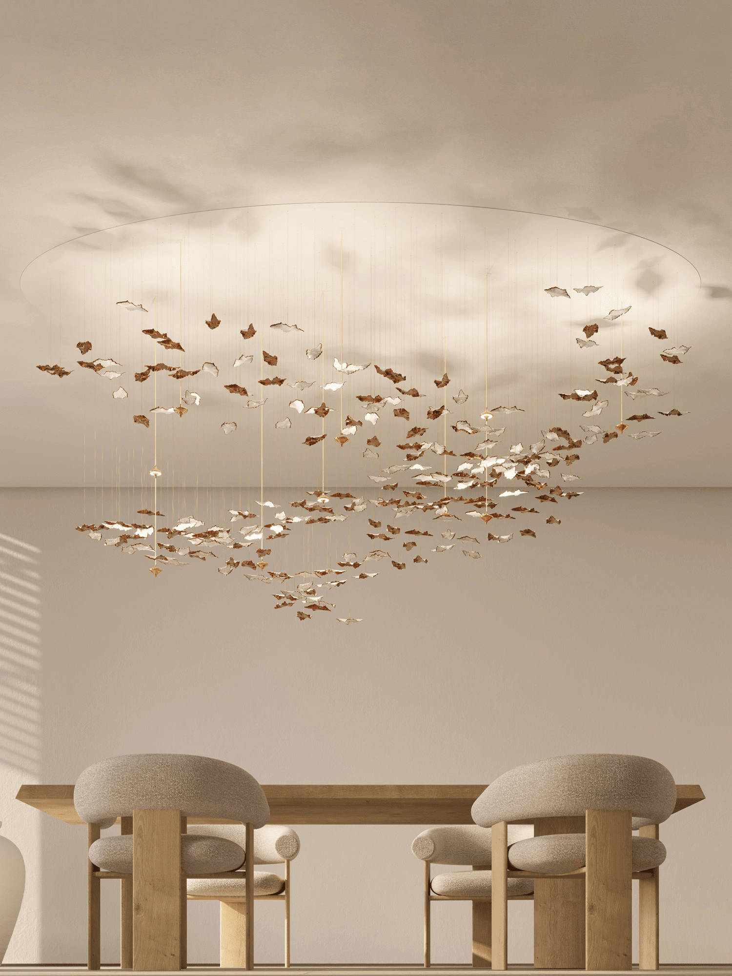 Leaf Twisted Sculptural Customize Chandelier - Support Customized DrawingsBlushlighting