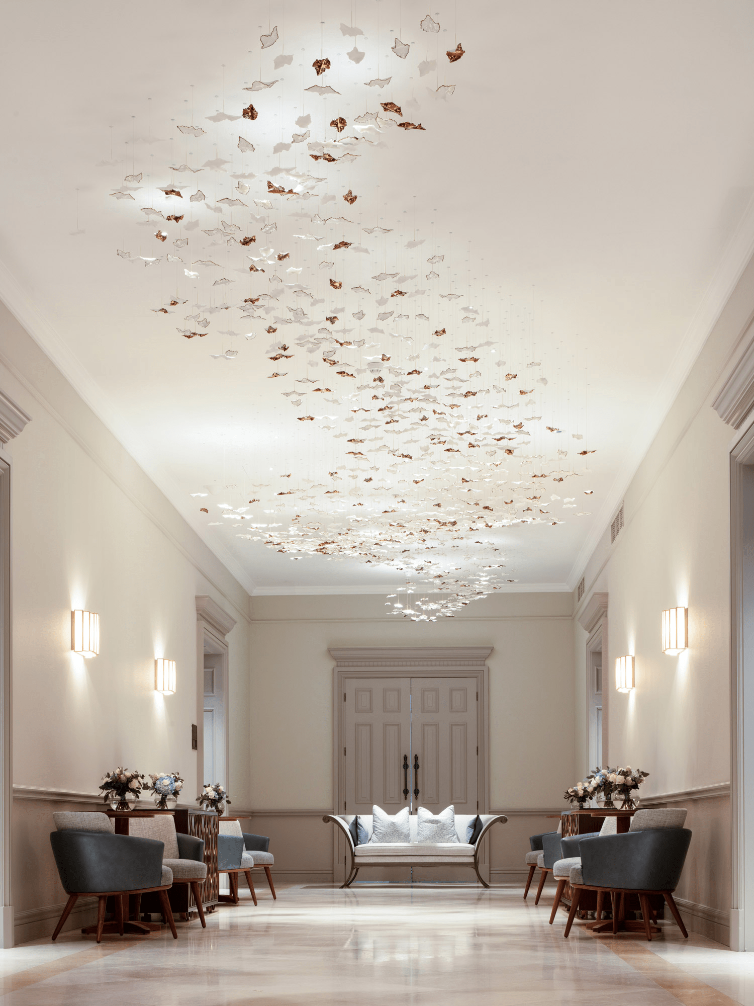 Leaf Twisted Sculptural Customize Chandelier - Support Customized DrawingsBlushlighting