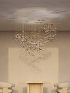 Leaf Twisted Sculptural Customize Chandelier - Support Customized DrawingsBlushlighting