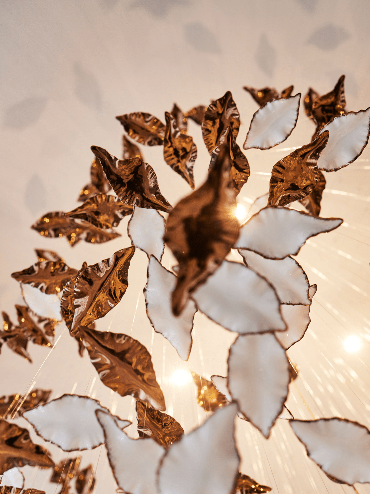Leaf Twisted Sculptural Customize Chandelier - Support Customized DrawingsBlushlighting