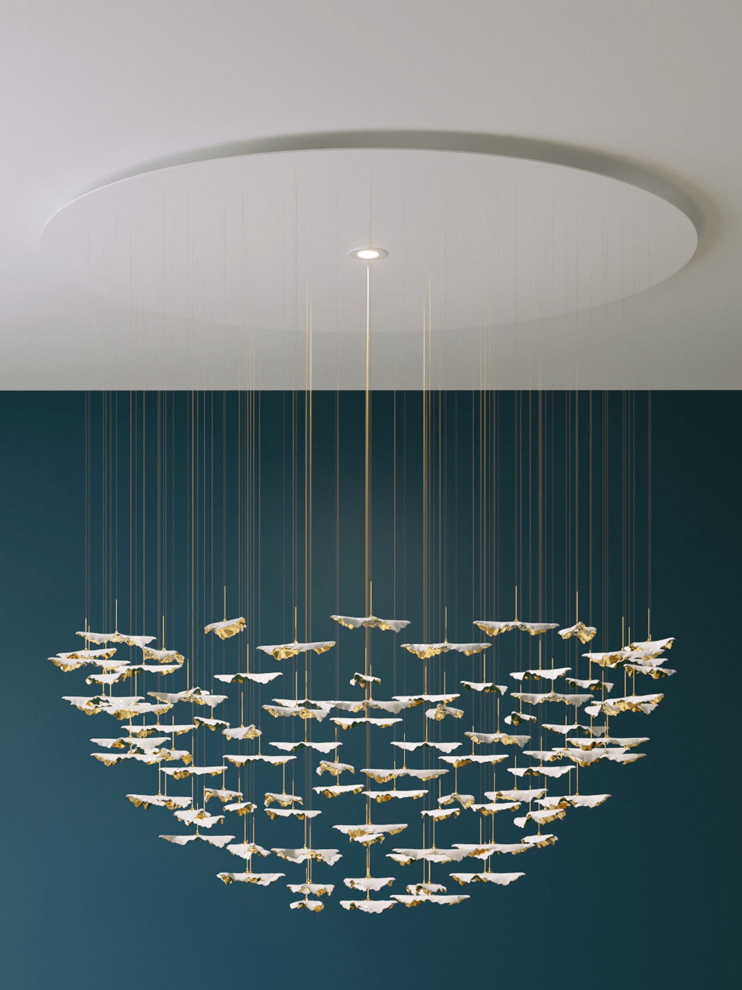 Leaf Twisted Sculptural Customize Chandelier - Support Customized DrawingsBlushlighting