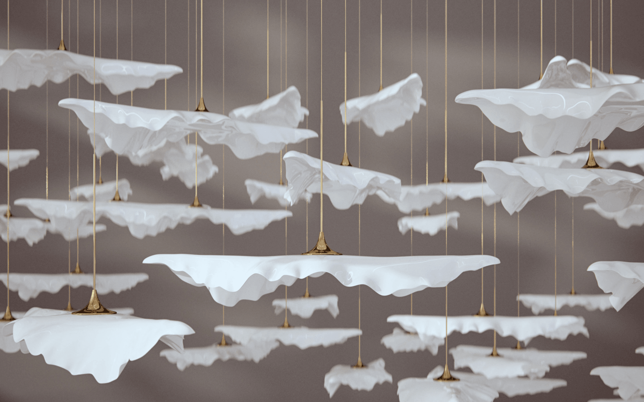 Leaf Twisted Sculptural Customize Chandelier - Support Customized DrawingsBlushlighting