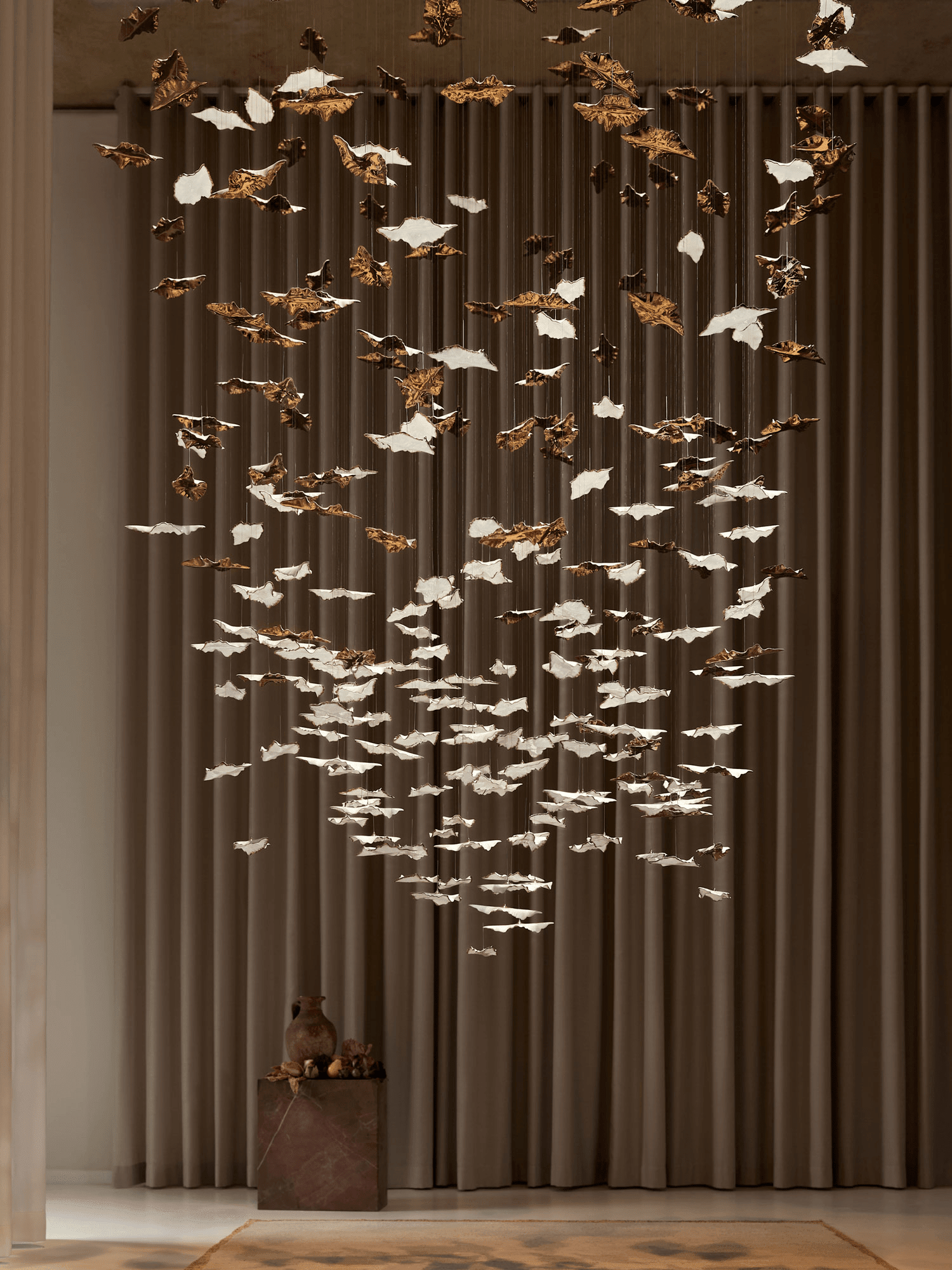 Leaf Twisted Sculptural Customize Chandelier - Support Customized DrawingsBlushlighting