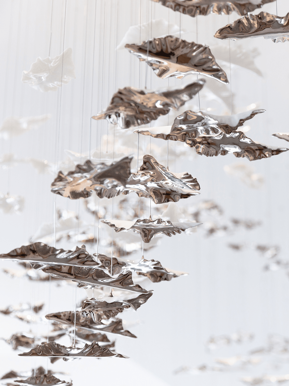 Leaf Twisted Sculptural Customize Chandelier - Support Customized DrawingsBlushlighting