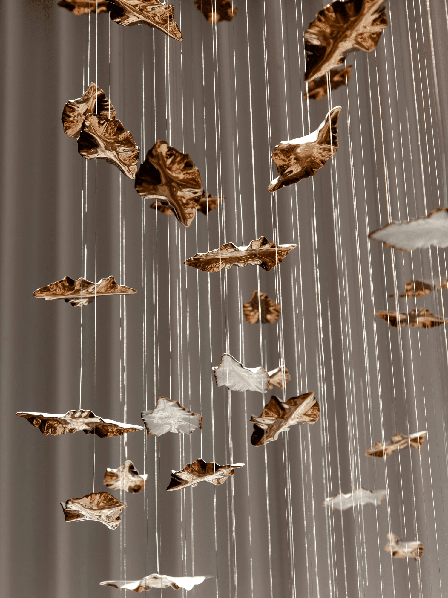 Leaf Twisted Sculptural Customize Chandelier - Support Customized DrawingsBlushlighting