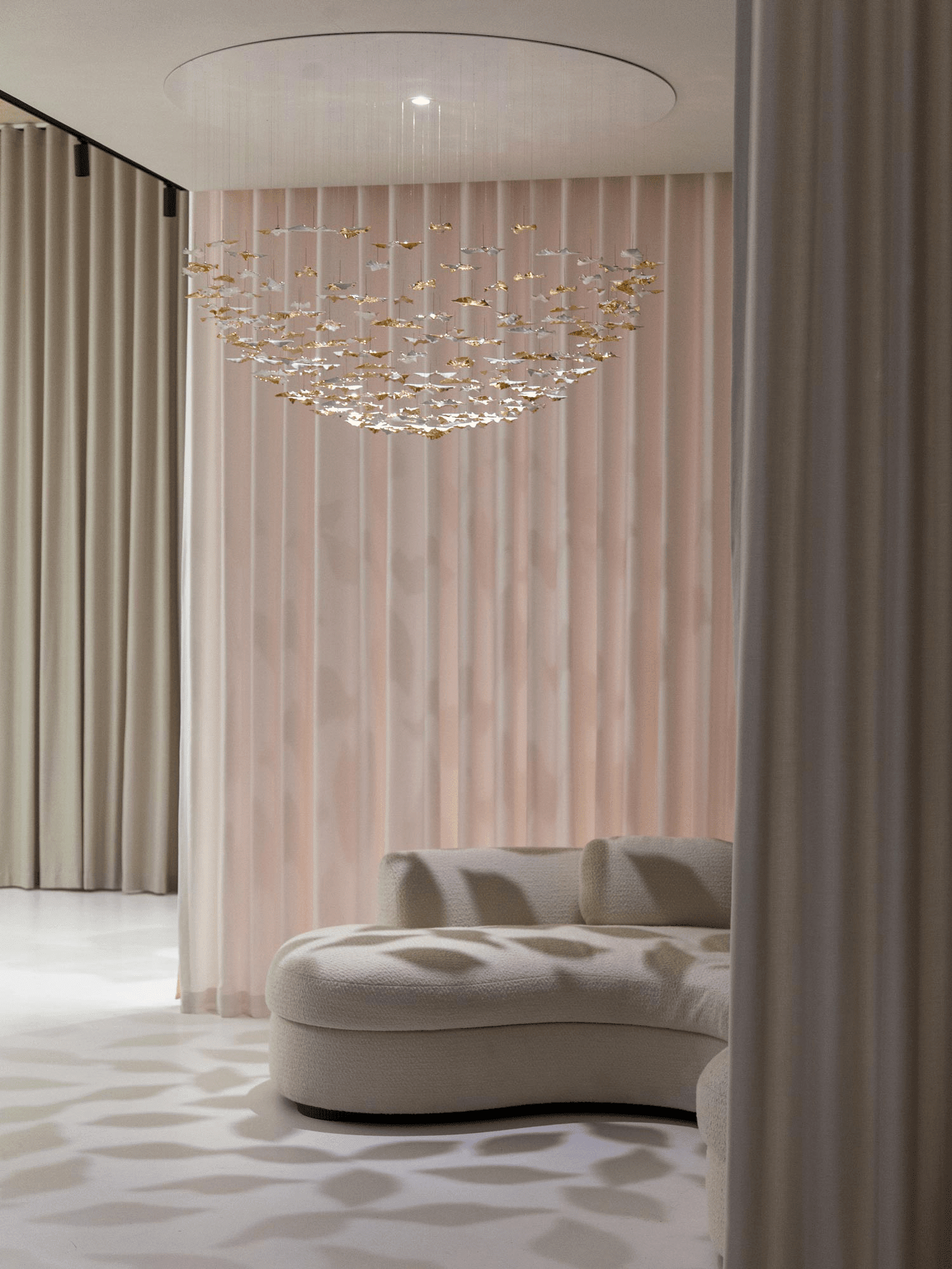 Leaf Twisted Sculptural Customize Chandelier - Support Customized DrawingsBlushlighting