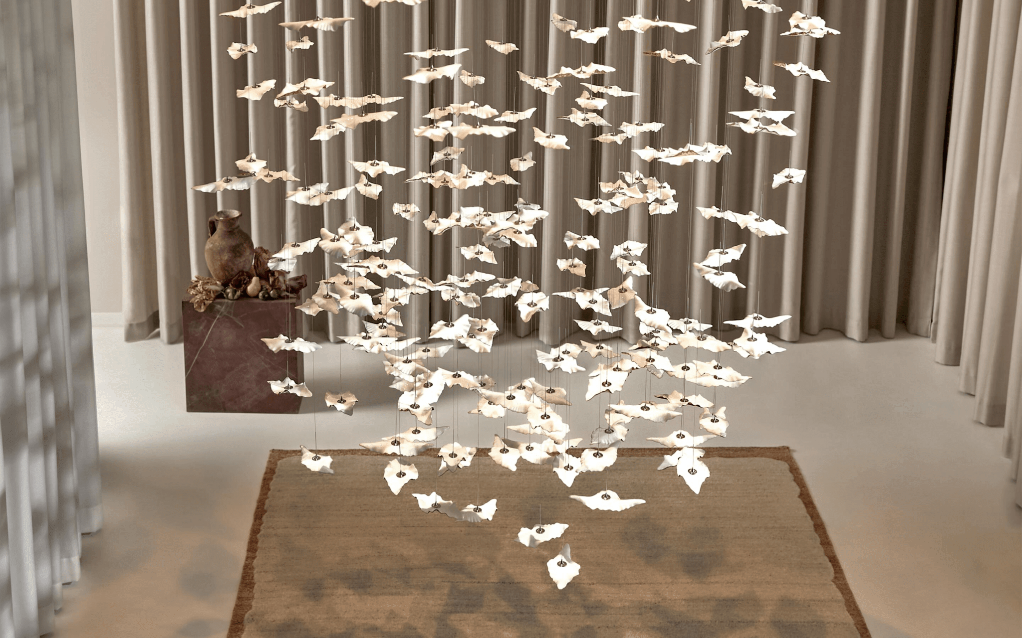 Leaf Twisted Sculptural Customize Chandelier - Support Customized DrawingsBlushlighting