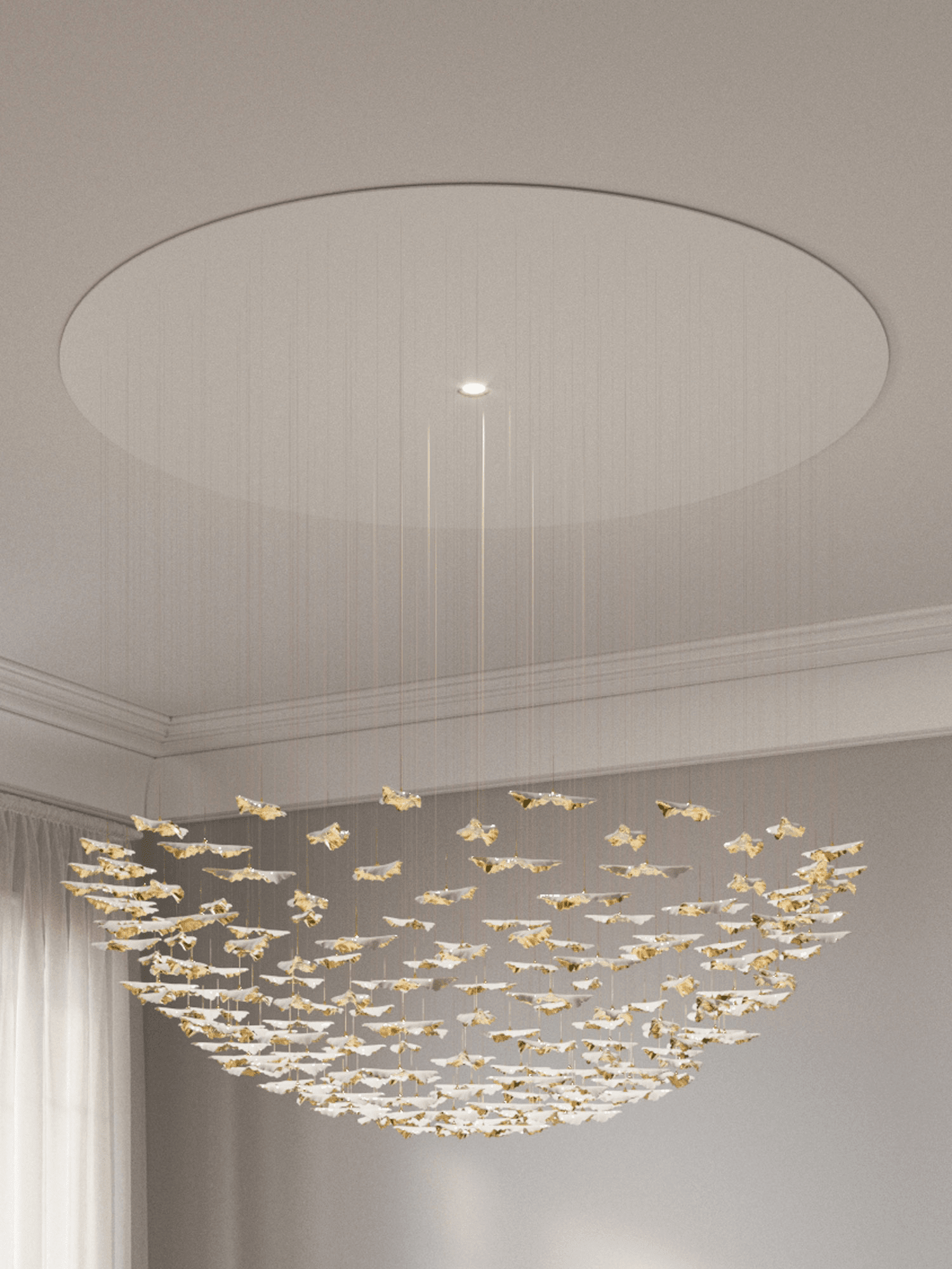 Leaf Twisted Sculptural Customize Chandelier - Support Customized DrawingsBlushlighting
