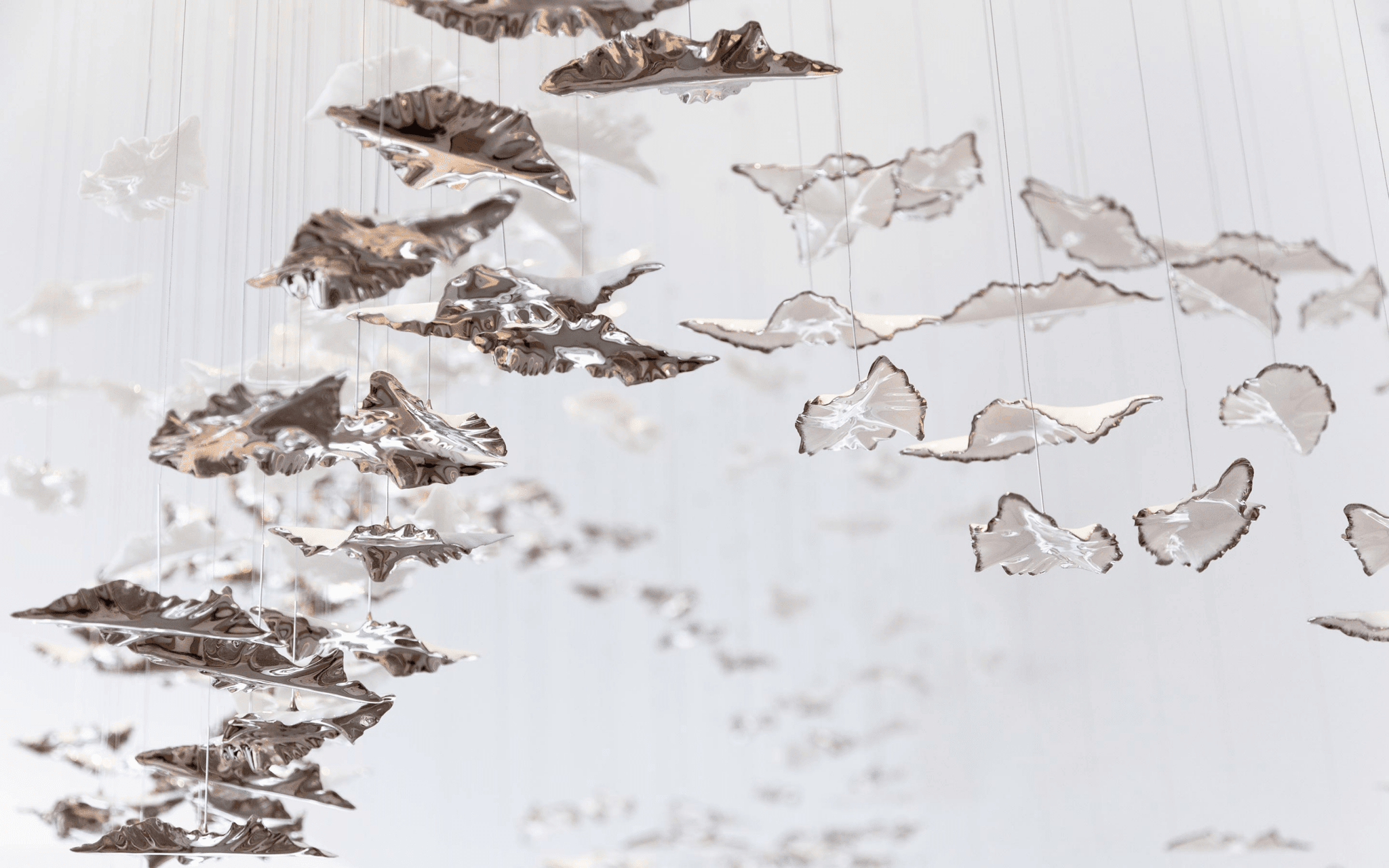 Leaf Twisted Sculptural Customize Chandelier - Support Customized DrawingsBlushlighting