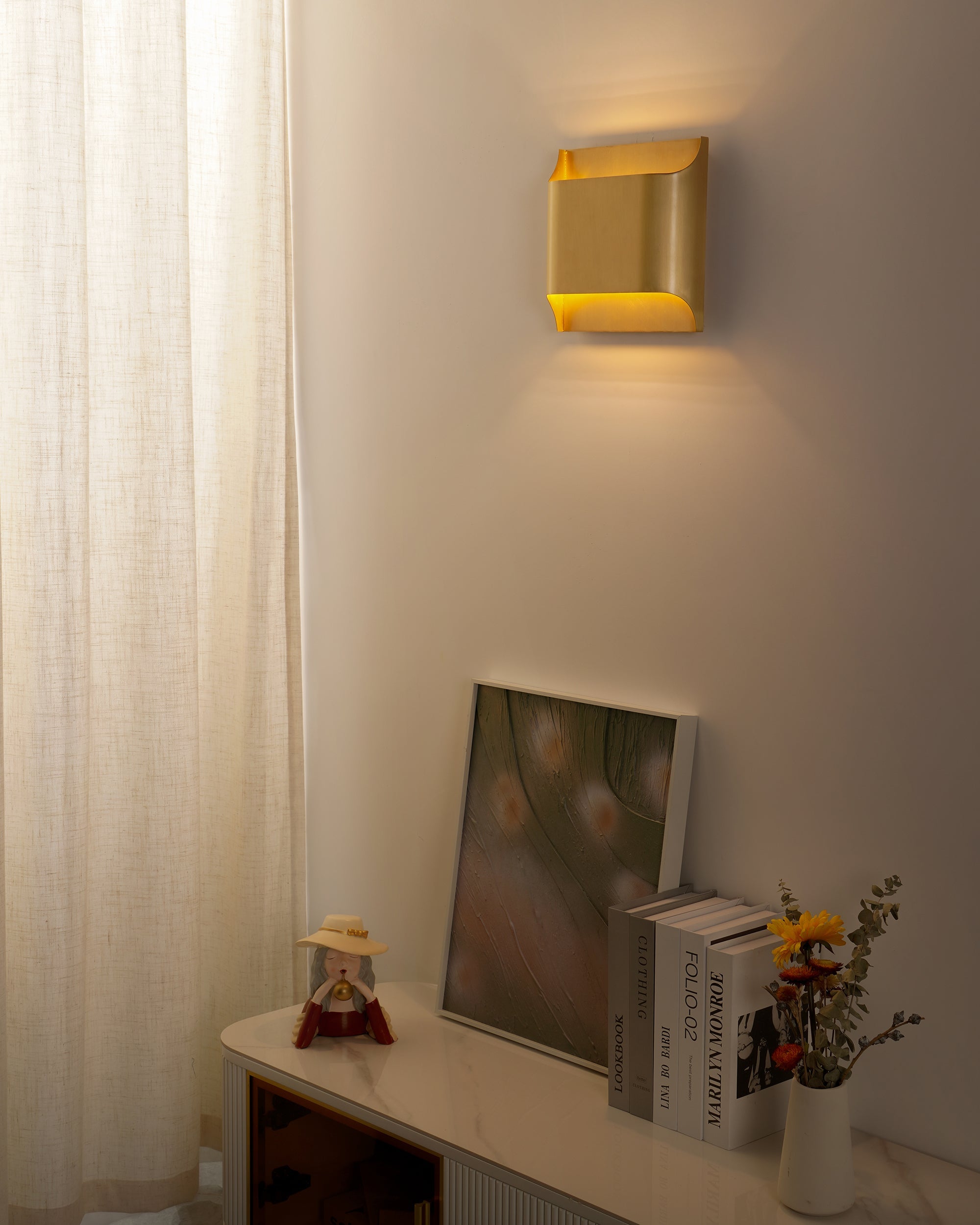 Leclerc Wall Lamp - ∅ 9.8″ x H 9.8″ / Dia 25cm x H 25cmBrassBlushlighting