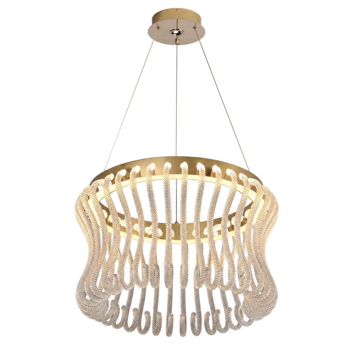Lennox Glass Round Chandelier 21.6"D - Ø21.7" × H14.6" (Ø55 × H37 cm)Blushlighting