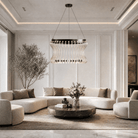 Lennox Glass Round Chandelier 21.6"D - Ø21.7" × H14.6" (Ø55 × H37 cm)Blushlighting