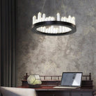 Leti Crystal Round Chandelier - 16"D60”BronzeBlushlighting