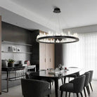 Leti Crystal Round Chandelier - 16"D60”BronzeBlushlighting