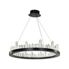Leti Crystal Round Chandelier - 16"D60”BronzeBlushlighting