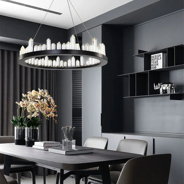 Leti Crystal Round Chandelier-