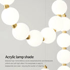 Lexi Modern Acrylic Orb Chandelier - Warm white 3000KBlushlighting