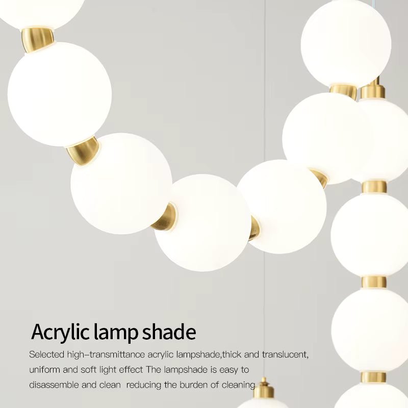 Lexi Modern Acrylic Orb Chandelier - Warm white 3000KBlushlighting
