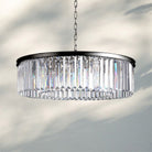 Leyland Crystal Round Chandelier-Bronze-