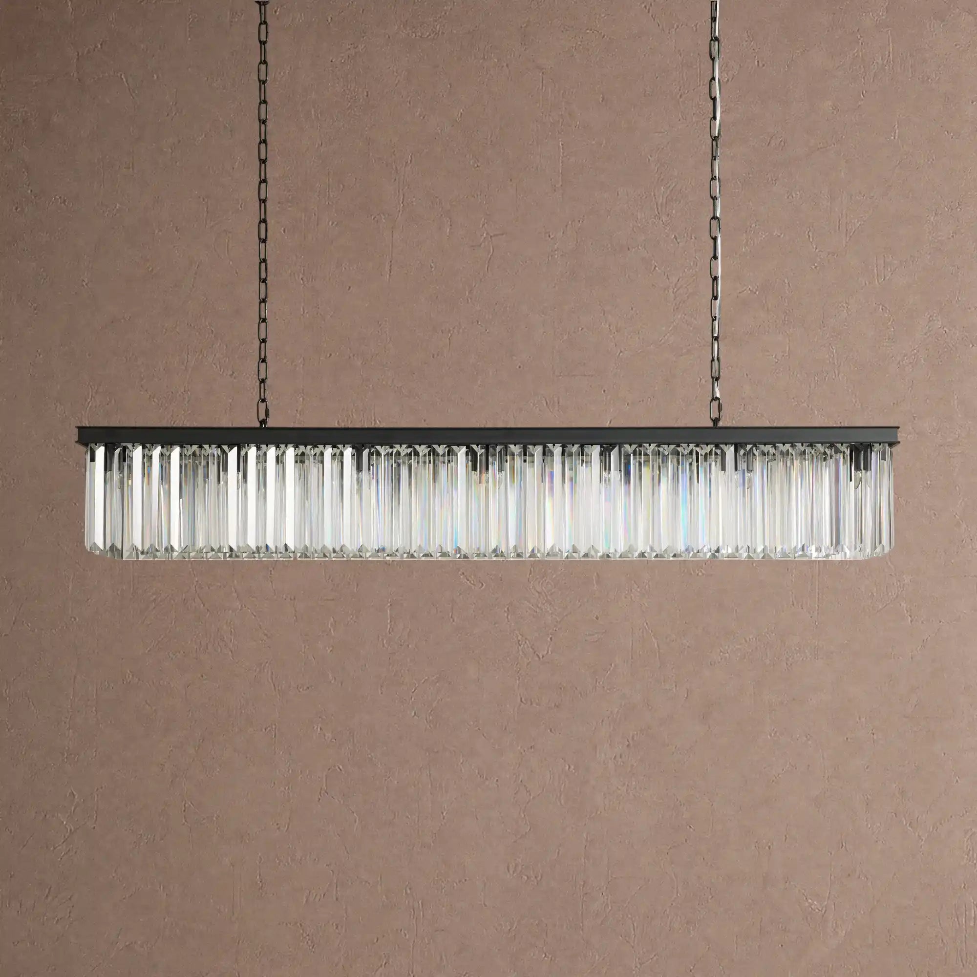 Leyland Rectangular Chandelier 60''72'' - 60''BlackBlushlighting