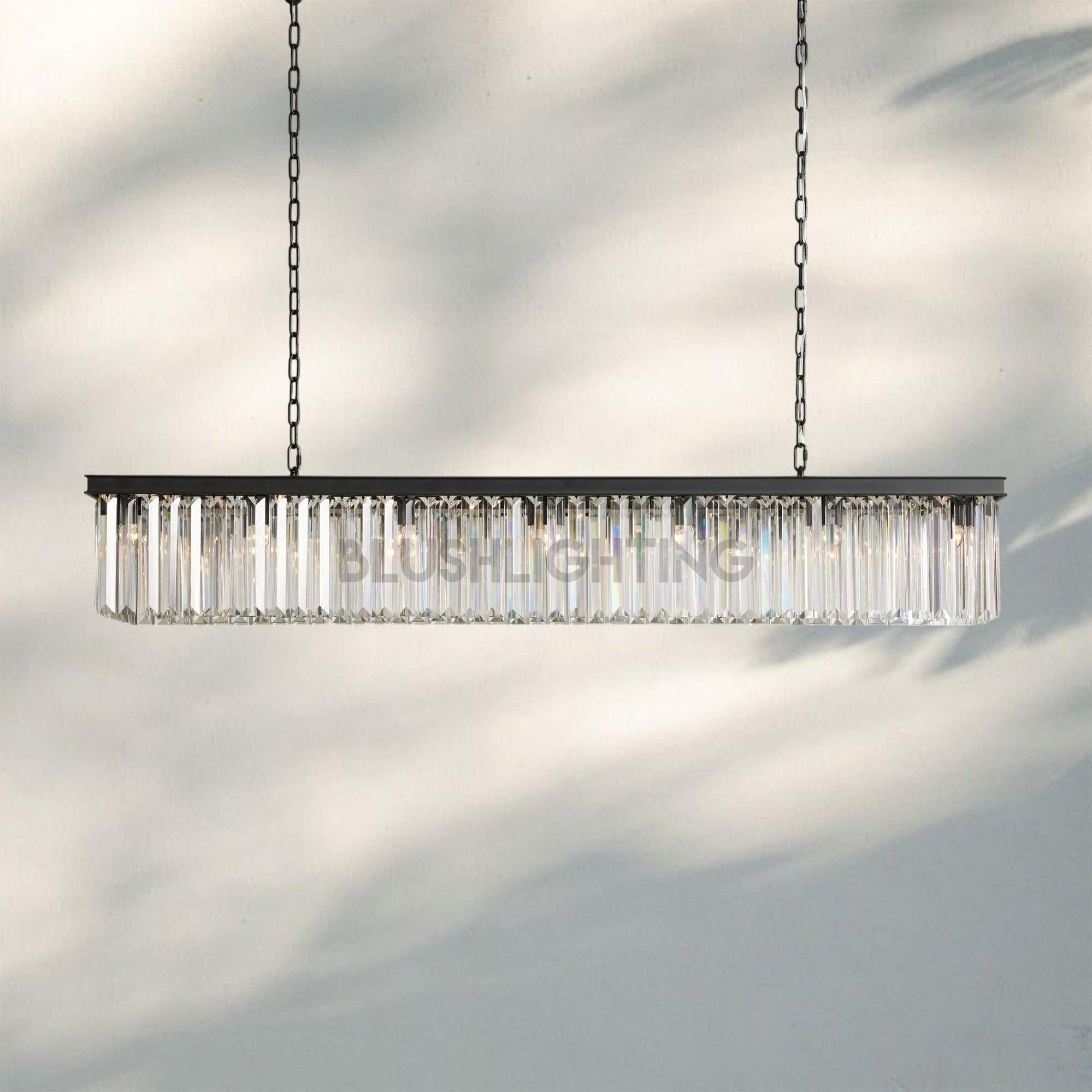 Leyland Rectangular Chandelier 60''72'' - 60''BronzeBlushlighting
