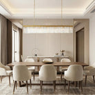 Leyland Rectangular Chandelier 60''72'' - 72''BrassBlushlighting