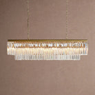 Leyland Tiered Rectangular Chandelier - BrassBlushlighting