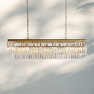 Leyland Tiered Rectangular Chandelier - BrassBlushlighting
