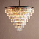 Leyland Tiered Round Chandelier - 7-Tier 60″ WBlackBlushlighting