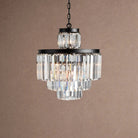Leyland Tiered Round Chandelier Lighting - 11-Light 20.5''Matte BlackBlushlighting