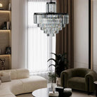 Leyland Tiered Round Chandelier Lighting - 6 - Light 15''Antique BrassBlushlighting