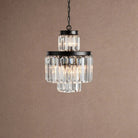 Leyland Tiered Round Chandelier Lighting - 6-Light 15''Matte BlackBlushlighting
