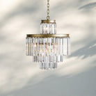 Layland Tiered Round Chandelier Lighting-11-Light 20.5''-Antique Brass-