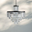 Leyland Tiered Round Chandelier Lighting - 22 - Light 32.5''Matte BlackBlushlighting