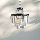 Layland Tiered Round Chandelier Lighting-11-Light 20.5''-Matte Black-