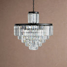 Leyland Tiered Round Chandelier Lighting - 22-Light 32.5''Matte BlackBlushlighting
