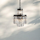 Leyland Tiered Round Chandelier Lighting - 6 - Light 15''Matte BlackBlushlighting
