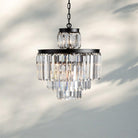 Layland Tiered Round Chandelier Lighting-11-Light 20.5''-Matte Black-